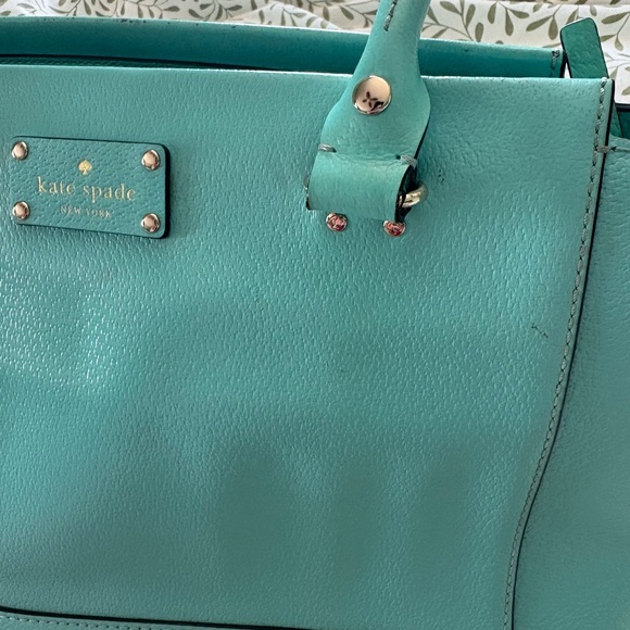 Kate Spade Turquoise Tote Bag - Picture 3 of 6